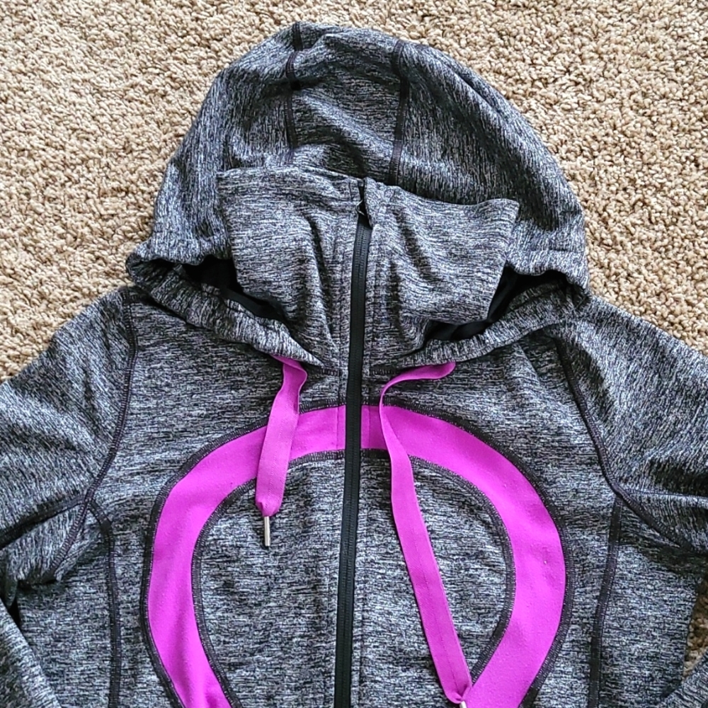 Lululemon Gray Purple Stride Jacket Size 8 - Picture 4 of 11